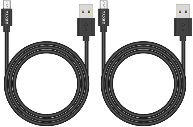넥스트유 A타입-마이크로 5핀 고속충전 데이터 케이블 NEXT-AM5204U2, 2개