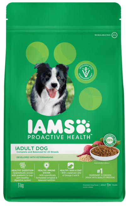 아이엠즈 어덜트 강아지 프로액티브 헬스 건식사료, 닭, 3kg, 1개