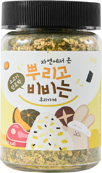 퍼기 자연에서 온 뿌리고 비비는 후리가케, 혼합맛(소고기/단호박), 100g, 1개