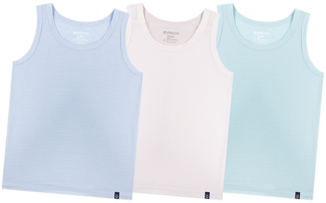 엠알키즈 남아용 파인인견 런닝 3종세트