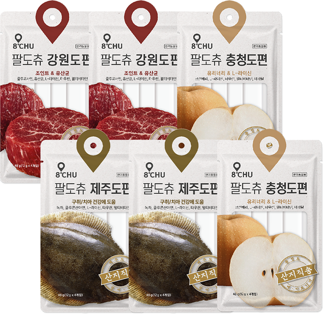 팔도츄 반려동물 버라이어티팩 12g x 6종 x 4p 세트, 혼합맛, 48g, 1세트