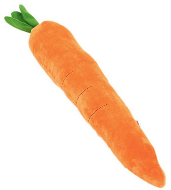 티티펫 왕당근 삑삑이 바스락 강아지 쿠션 봉제장난감, 1개