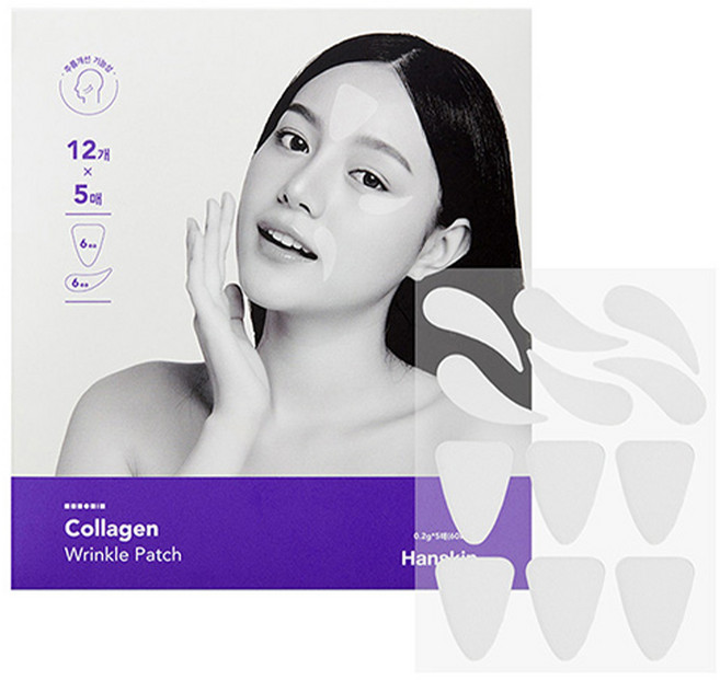 Hanskin 膠原蛋白撫紋貼組 (眉間 6片+眼角 6片) 5組, 1盒