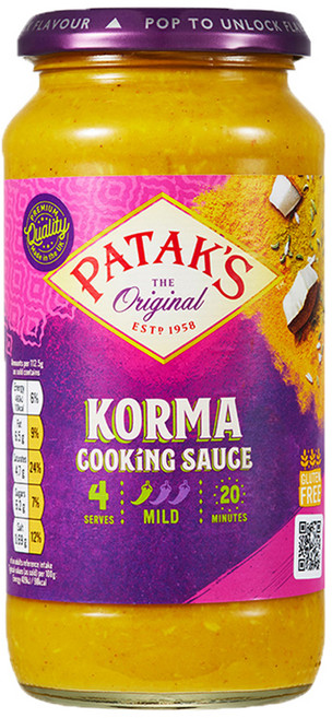 파탁스 코르마 쿠킹 소스, 450g, 1개