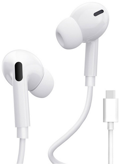 디이펙트 C타입 커널형 스테레오 호환 유선 이어폰 WES02 화이트