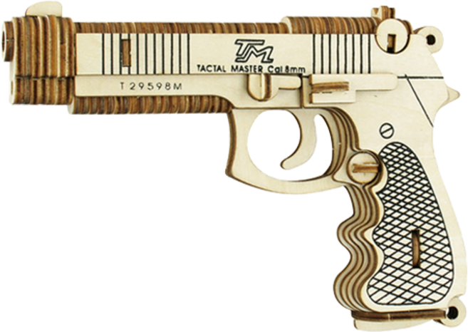 Sunnews 軍事手槍機關槍 3D 立體拼圖 7號, 107件, 1個