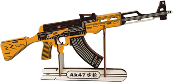 Sunnews 軍事手槍機關槍 3D 立體拼圖 2號, 42件, 1個