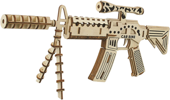 Sunnews 軍事手槍機關槍 3D 立體拼圖 3號, 78件, 1個