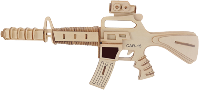 Sunnews 軍事手槍機關槍 3D 立體拼圖 4號, 103件, 1個