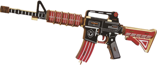 Sunnews 軍事手槍機關槍 3D 立體拼圖 15號, 58件, 1個