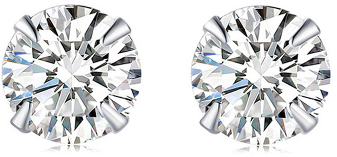 엔클레어 여성용 지르코니아 엘리 라운드 귀걸이 5mm