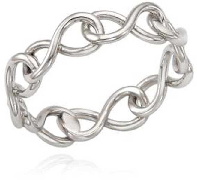 로이드 여성용 인피니트 꼬임 실버 반지 + 쇼핑백