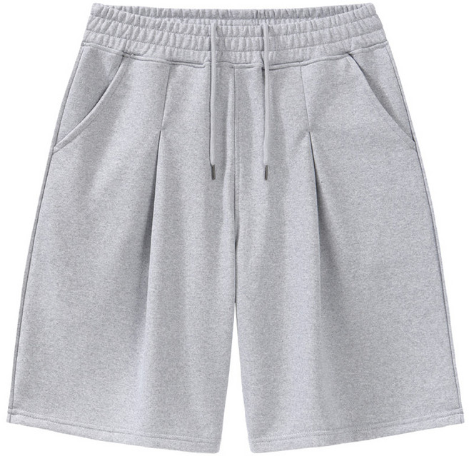 엠씨티 남녀공용 쭈리 시그니처 원턱 와이드 5부 반바지