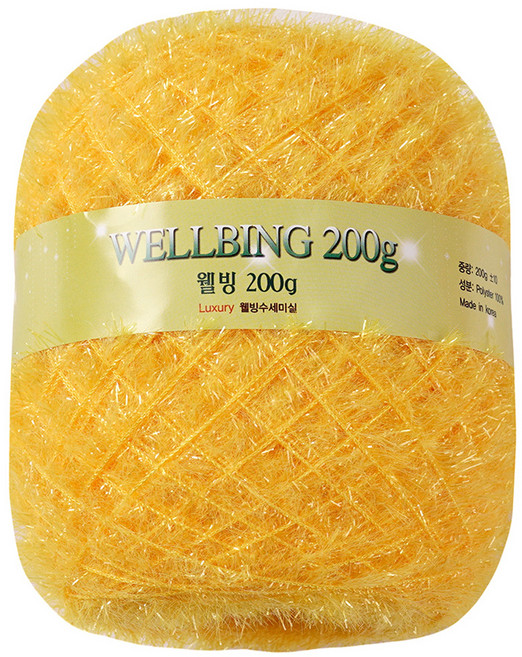 연일섬유 웰빙수세미 콘사 뜨개실 200g, 18형광노랑, 1개