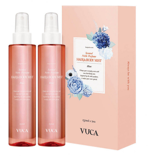 뷰카 센티드 니치 퍼퓸 헤어 앤 바디미스트 블랑, 150ml, 2개