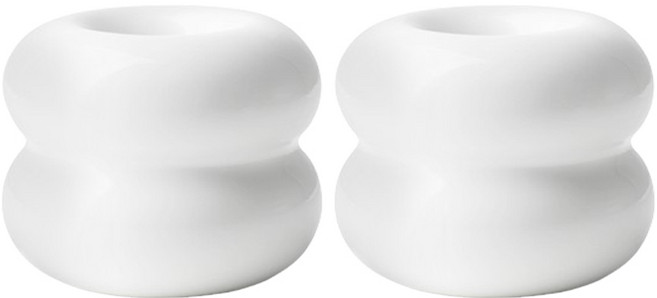 생활공식 고급 세라믹 뚱카롱 칫솔꽂이, 2개, 화이트