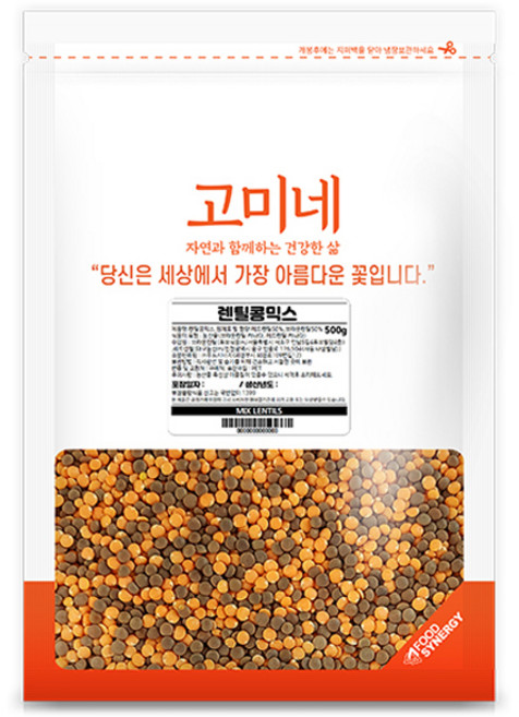 고미네 렌틸콩 믹스, 500g, 1개