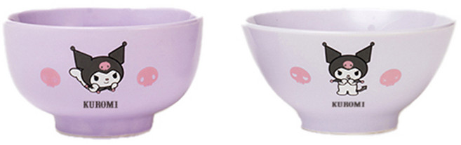 데이니즈 산리오캐릭터즈 그릇 2종 세트, 쿠로미, 밥그릇 + 국그릇, 1세트