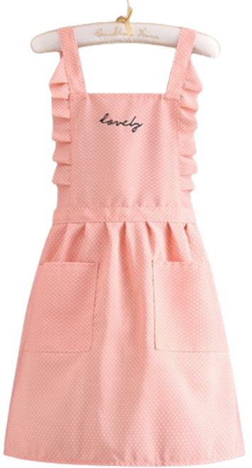 데이소이 러플리 미술 앞치마, 핑크