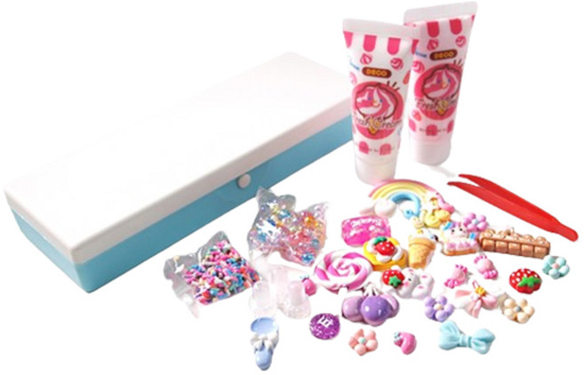 필통데코덴연구소 2탄 꾸미기 세트, 블루(필통), 1세트