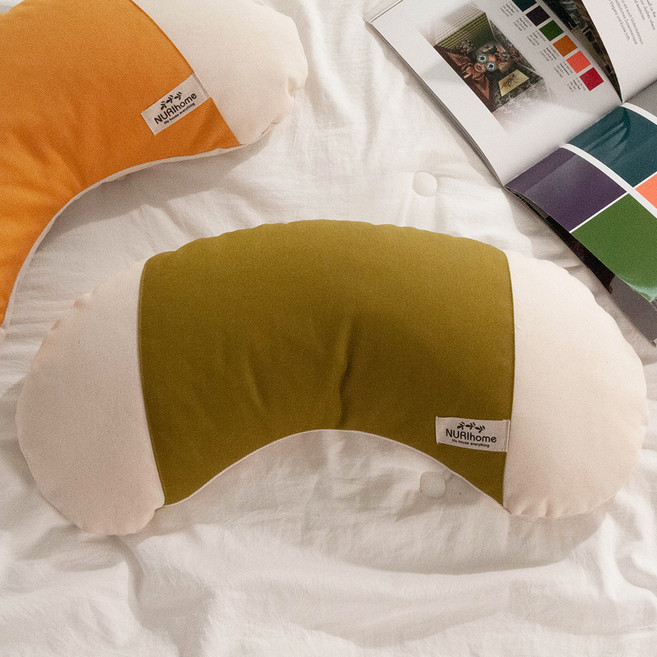 누리홈 플러피 옥스포드 운두 메밀베개, 인디고 그린, 1개