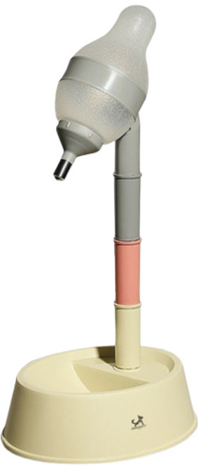 딩동펫 반려동물 컬러풀 스탠드 높이조절 급수기, 크림, 1개