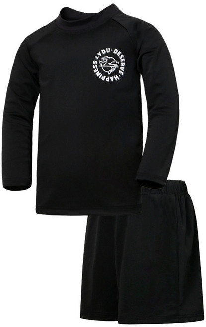 유라비 아동용 래쉬가드 하프 팬츠 상하 세트