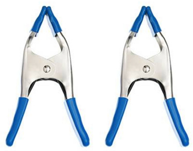 대한 배경지 고정 고무 강철 A 클램프 중형, 블루, 2개