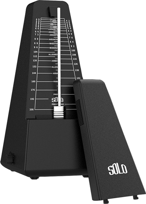 코네임 수동 태엽 기계식 메트로놈 W196, 블랙, 1개