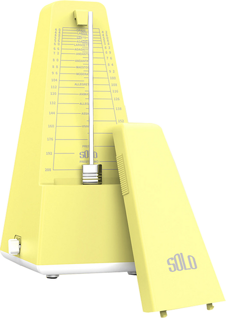코네임 수동 태엽 기계식 메트로놈 W196, 옐로우, 1개