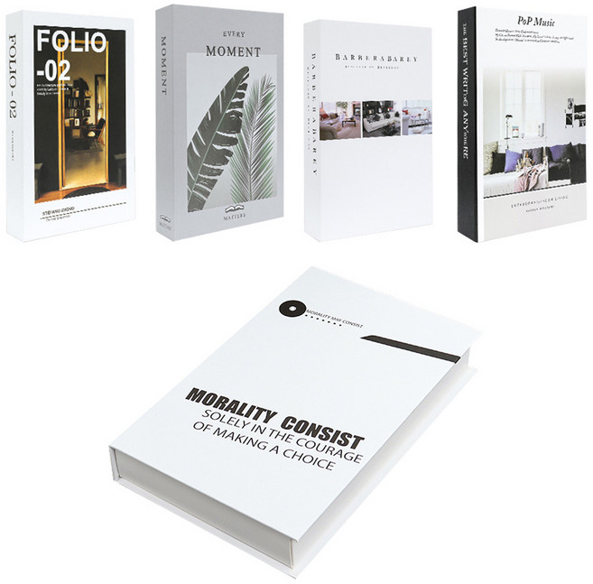 DAEHAN 室內設計攝影道具 感性風格模型書 5件組, Folio, Moment, Living Room, Pop Music, Consist