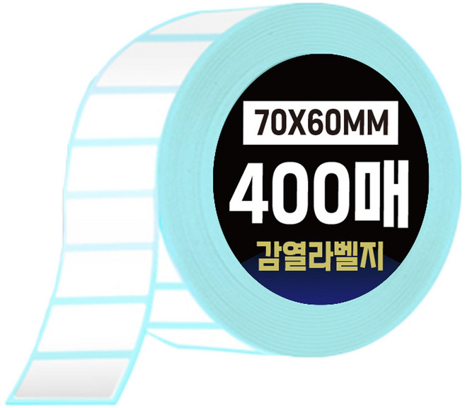 다다 그린카피 바코드 감열 라벨지 70 x 60 mm, 400칸, 1개