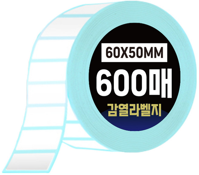 다다 그린카피 바코드 감열 라벨지 60 x 50 mm, 600칸, 1개