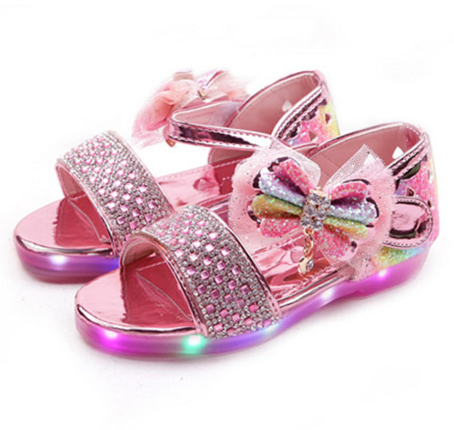 여아용 풋풋 안나 LED 구두샌들