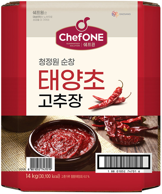청정원 쉐프원순창태양초 고추장, 14kg, 1개