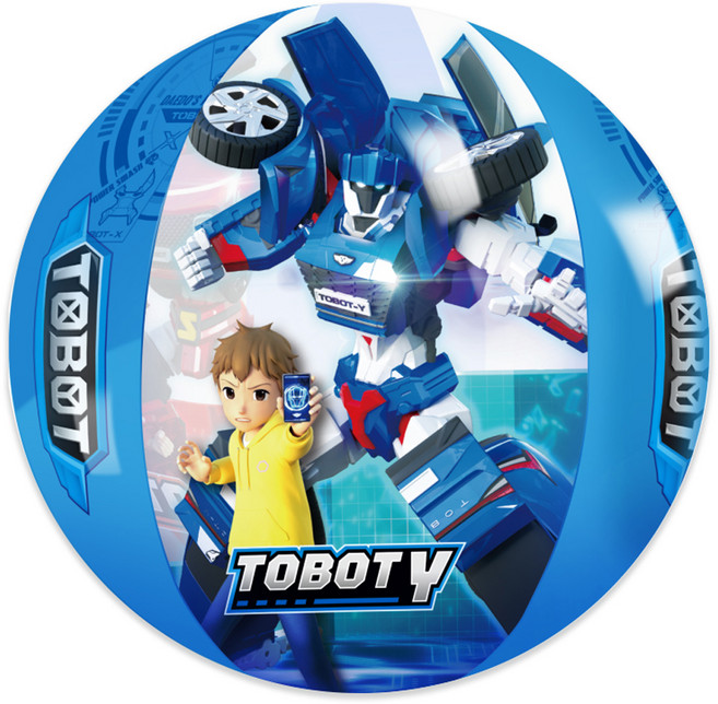 위니코니 또봇 비치볼, 40cm, 혼합색상, 1개