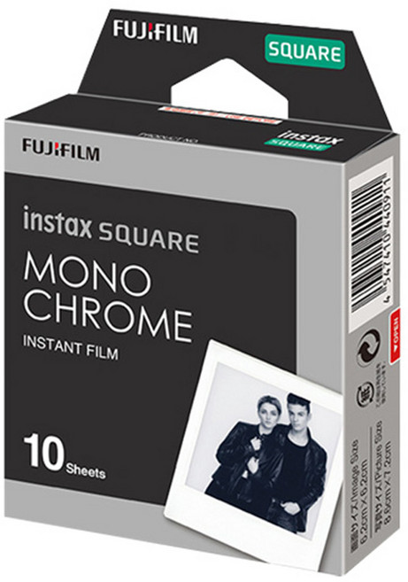 FUJIFILM 富士 Instax方形底片 黑白 10入, 單品, 1個