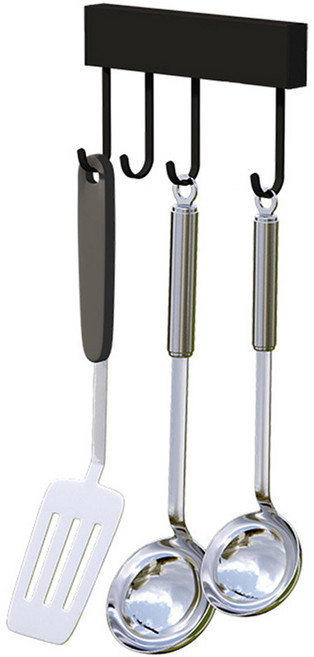 모나코올리브 메탈라인 빌트인 4구 키친툴 홀더 MTK-150, 블랙, 1개