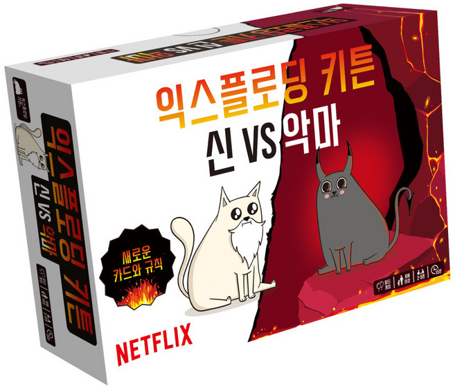 아스모디 익스플로딩키튼 신 대 악마 보드게임, 혼합색상, 1개