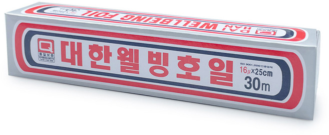 대한웰빙은박접시 호일 25cm x 30m x 18μ, 1개