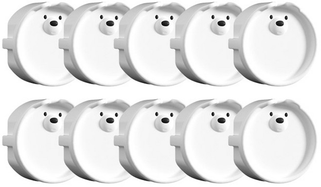 아이끌레 콘센트 감전방지 실리콘 커버, 화이트, 10개