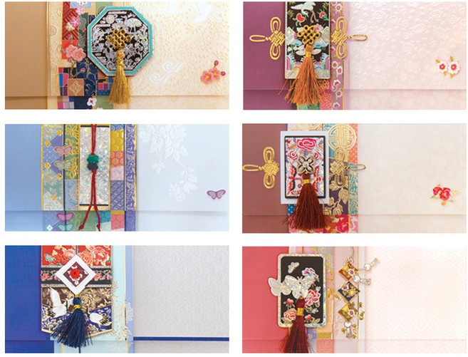 프롬앤투 자개 문양 전통 용돈봉투 6종 세트 FB224, 혼합색상, 1세트