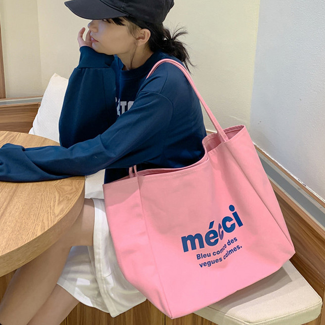 엘쏘 여성용 예쁜 캔버스 가벼운 보부상 천 가방