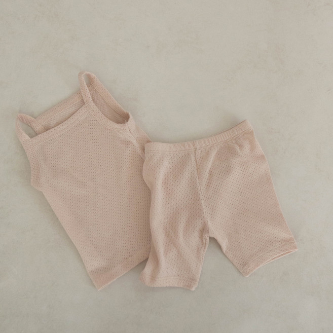 피카부 아동용 퐁퐁 민소매 상하 세트