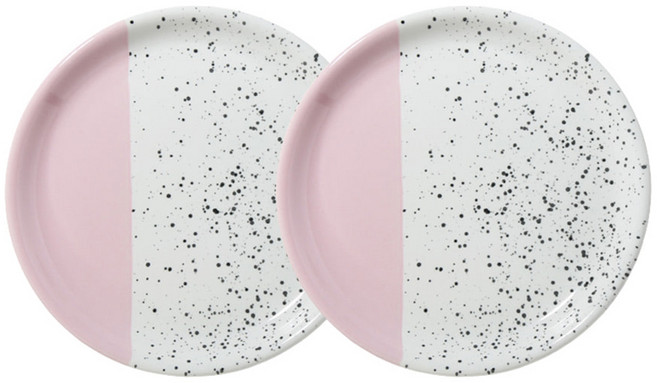 아르딘 에센셜 원형 디저트 브레드 접시, 에센셜 핑크, 2개