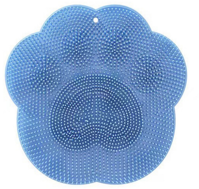 다정다감 각질제거 풋 브러쉬 발세척 매트 블루, 1개