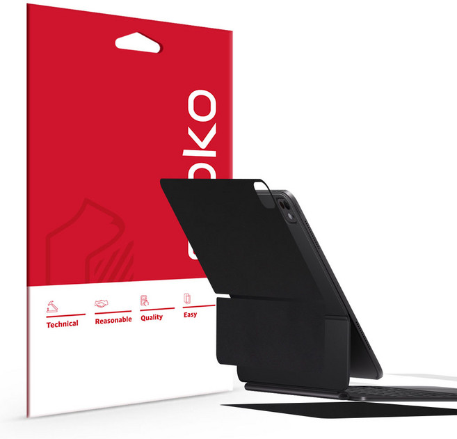 스코코 아이패드 매직키보드 외부보호필름 유니스킨 세트, 무광 블랙, 1세트