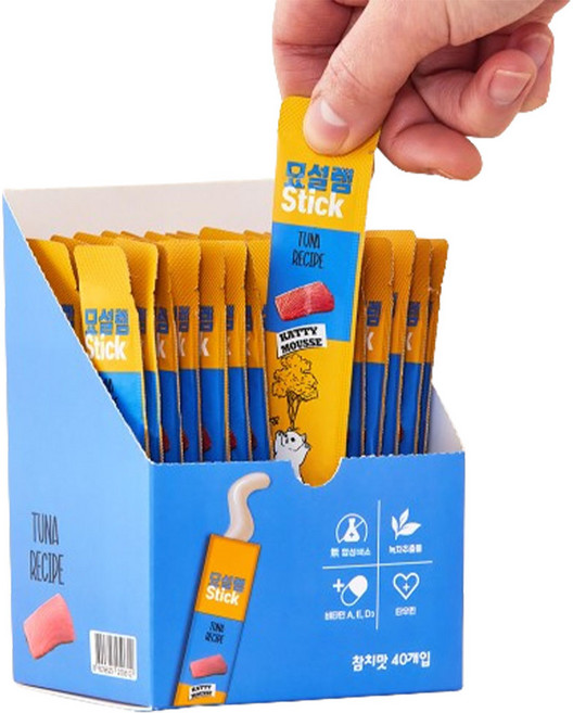 페슬러 고양이 묘설렘 스틱 간식 40p, 참치, 400g, 1개