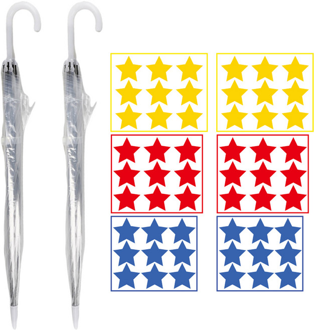 메이크문구 우산꾸미기, 스타, 2개