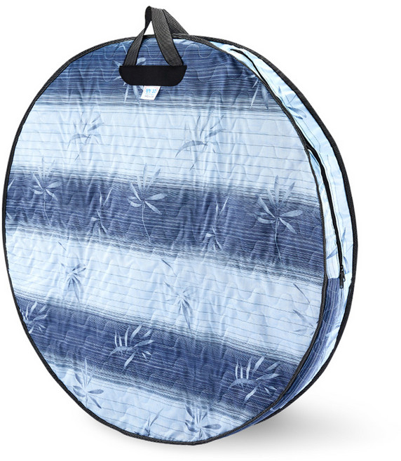 남원목기공예사 3중누빔 원형상커버, 블루화이트혼합색, 1개